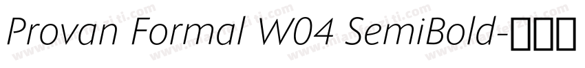Provan Formal W04 SemiBold字体转换